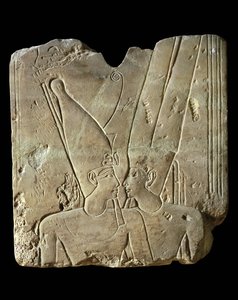 Le pharaon Ramsès II et le dieu Amon ... - Egyptian 19th Dynasty