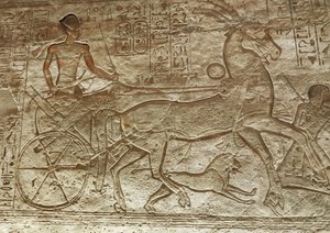 Ramsès II sur son char, grand temple d