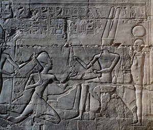 Campagnes de Séthi Ier en Syrie et en Palestine, relief, mur extérieur nord de la Grande Salle Hypostyle, complexe du temple de Karnak (Liste du patrimoine mondial de l