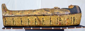 Cercueil et couvercle de la momie de Nesyamun, peut-être trouvé à Deir El-Bahri, Nouvel Empire, vers 1100 av. J.-C. - Egyptian 20th Dynasty
