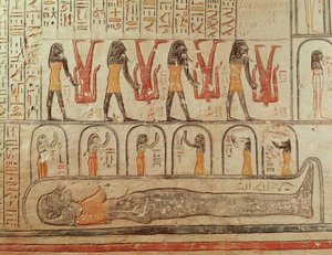 Détail du Livre de la Terre, de la chambre funéraire de la tombe de Ramsès VI (r.1143-1136 av. J.-C.) Nouveau Royaume - Egyptian 20th Dynasty