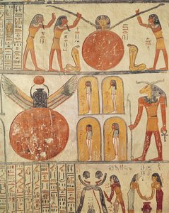 Détail du Livre de la Terre, de la chambre funéraire de la tombe de Ramsès VI (r.1143-1136 av. J.-C.) Nouvel Empire