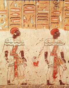 Nubiens, de la tombe de Ramsès III (c.1184-1153 av. J.-C.) Nouveau Royaume - Egyptian 20th Dynasty