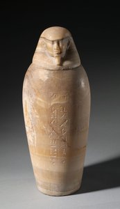 Vase canope avec tête d
