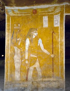 Peintures murales de la Tombe de Pa Nentwy, Oasis de Bahariya, Gizeh, Égypte. Civilisation égyptienne, 26e dynastie, 663-525 av. J.-C. - Egyptian 26th Dynasty