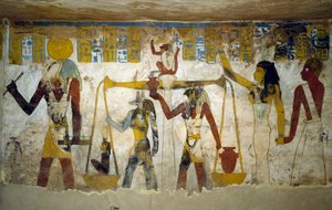 Peintures murales de la chambre funéraire de la tombe de Pa Nentwy, Oasis de Bahariya, Gizeh, Égypte. Civilisation égyptienne, 26e dynastie - Egyptian 26th Dynasty