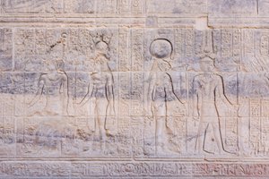 Reliefs au temple de Philae, Assouan, Égypte - Egyptian 30th Dynasty