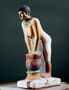 Antiquité égyptienne : femme égyptienne filtrant du pain d