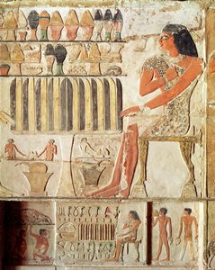 Le défunt devant une table de nourriture, égyptien, Ancien Empire - Egyptian 5th Dynasty