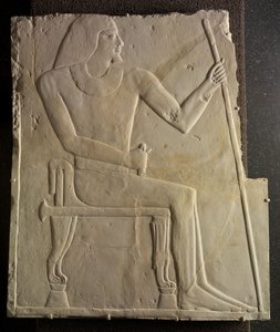 Relief de Nyankhnesut assis, de Saqqarah, c.2311-2281 av. J.-C. - Egyptian 6th Dynasty