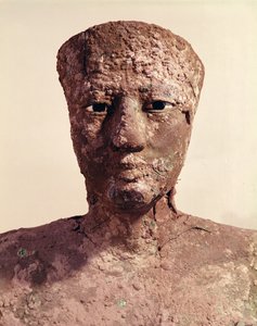 Statue de Pépi Ier (2289-2255 av. J.-C.) détail de la tête, trouvée à Hiérakonpolis, vers 2281-2241 av. J.-C.