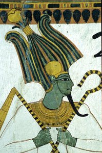 Égypte ancienne, peinture murale, Osiris, Seigneur des Enfers, Tombe de Sennedjem, Thèbes, Deir el Medina - Egyptian Egyptian