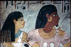 Égypte ancienne, peinture murale, tombeau de Sennoufer, tombeau des Nobles, Thèbes - Egyptian Egyptian
