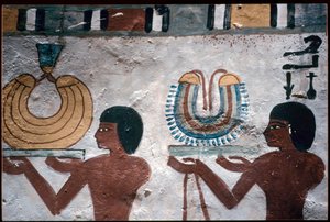 Égypte ancienne, peinture murale, tombe de Sennufer, tombe des nobles, Thèbes - Egyptian Egyptian