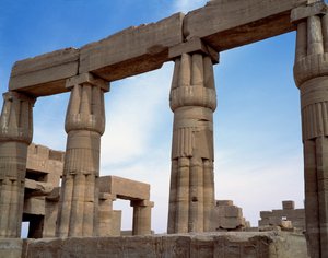 Antiquité égyptienne : vue du temple de Karnak