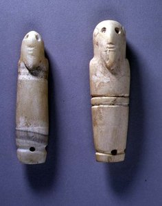 Étiquettes avec têtes masculines barbu (ivoire) - Egyptian Egyptian