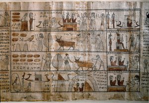 Antiquité égyptienne: les Champs Élysées. Papyrus d