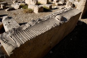Antiquité égyptienne: architrave du temple dédié à Hathor, Denderah - Egyptian Ptolemaic Period