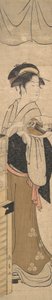 Jeune dame avec éventail - Eishōsai Chōki