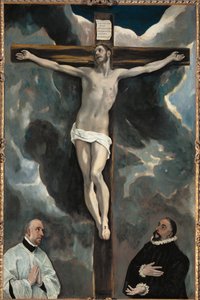 Le Christ en croix et deux donateurs - …