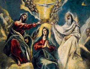 Le Couronnement de la Vierge, (détail) - El Greco