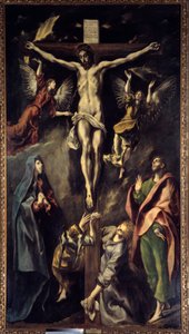 La Crucifixion. Peinture par Domenikos Theotokopoulos dit El Greco (1541-1614) XVIIe siècle. Madrid, Musée du Prado - El Greco