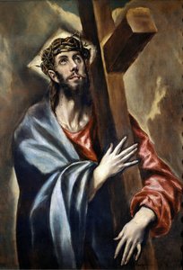 Le chemin du calvaire, détail du Christ portant la croix - El Greco