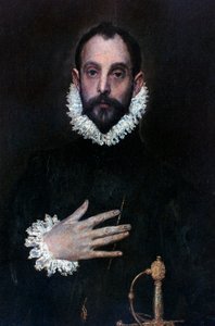 Un noble avec la main sur la poitrine, vers 1577-1584 - El Greco