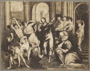 Le Christ chasse les changeurs du temple - El Greco