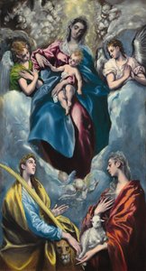Madone et enfant avec sainte Martina et sainte Agnès - El Greco
