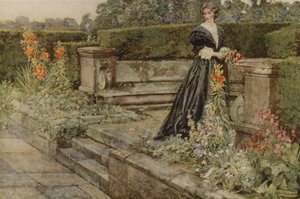 Fantasies de jardin, le nom de la fleur (lithographie en couleur) - Eleanor Fortescue Brickdale