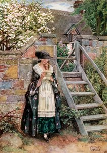 Olivia. Goldsmith. Le Vicaire de Wakefield (lithographie couleur)