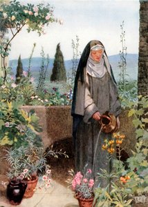 Sainte Claire (lithographie couleur) - Eleanor Fortescue-Brickdale