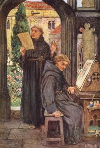 Illustration pour The Gathering of Brother Hilarius par Michael Fairless - Eleanor Fortescue Brickdale