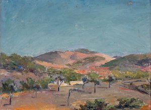 Colline avec des arbres, n.d.