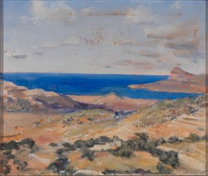 Rivage avec la mer bleue