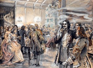 Célébrations de Pâques à la cour de Pierre le Grand - Peinture de Elena Petrovna Samokish Sudkovskaya (Samokish-Sudkovskaya) (1863-1924) - Elena Petrovna Samokish Sudkovskaya