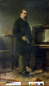 Amilcare Ponchielli (1834 - 1886). Compositeur italien. Peinture d