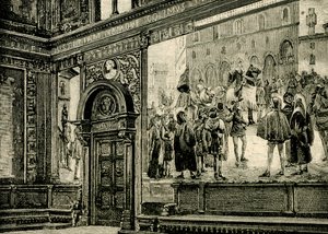Les fresques de la Grande Salle dans le Palais des Barnabites, par Elia Bonci (1866-1953), Macerata, Marche, Italie - Elia Bonci