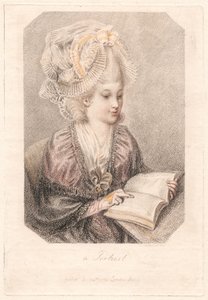 Un portrait (Jeune femme lisant un livre) - Elias Martin