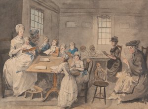 Leçon de lecture dans une école enfantine - Elias Martin