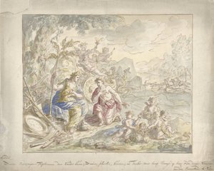 Projet pour une peinture murale avec allégorie sur la Terre