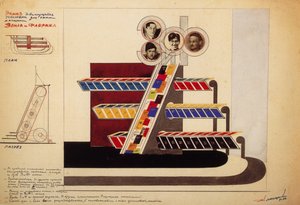 Affichage mobile pour la vitrine de la librairie Land and Factory