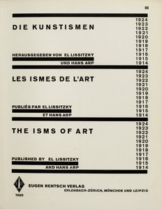 Page de titre : Die Kunstismen. Les ismes de l