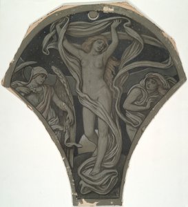 Carton pour Luna, des soixante études pour le plafond de Huntington (1926.80) - Elihu Vedder