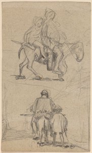 Père, fils et âne - Elihu Vedder