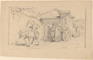 Fils et âne - Elihu Vedder