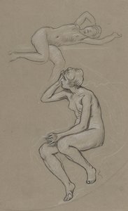 Études pour la figure du Printemps - Elihu Vedder