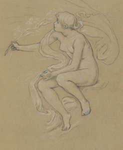 Étude pour la figure du Printemps - Elihu Vedder