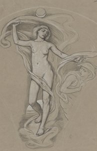 Étude pour Luna - Elihu Vedder